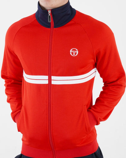 Sergio Tacchini Dallas Track Top Dark Red/Navy/White