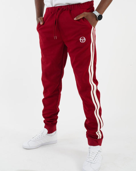Sergio Tacchini 2 Stripe Track Pants Merlot/Buttercream