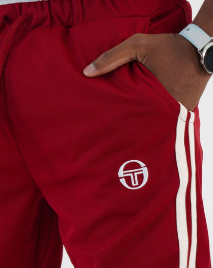 Sergio Tacchini 2 Stripe Track Pants Merlot/Buttercream