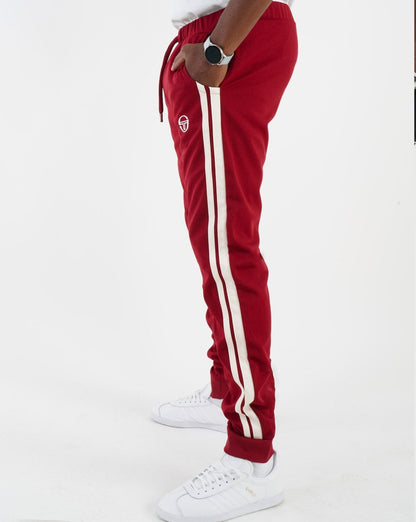 Sergio Tacchini 2 Stripe Track Pants Merlot/Buttercream