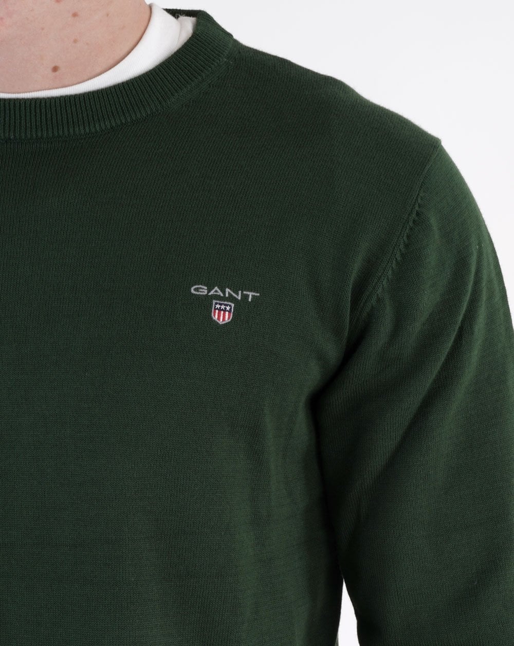 Gant Classic Crew Neck Jumper Green
