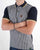 Trojan Jacquard Houndstooth Panel Polo Navy