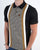 Trojan Jacquard Dogtooth Panel Polo Black