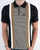 Trojan Jacquard Dogtooth Panel Polo Black
