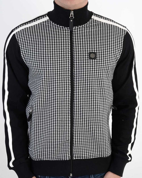 Trojan Mono Check Track Top Houndstooth