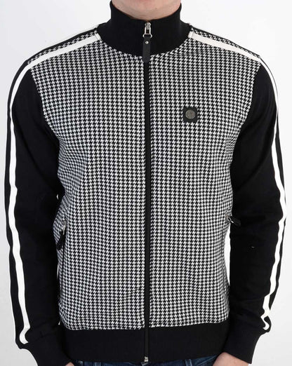 Trojan Mono Check Track Top Houndstooth