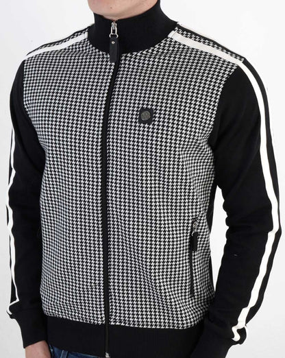 Trojan Mono Check Track Top Houndstooth