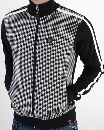 Trojan Mono Check Track Top Houndstooth