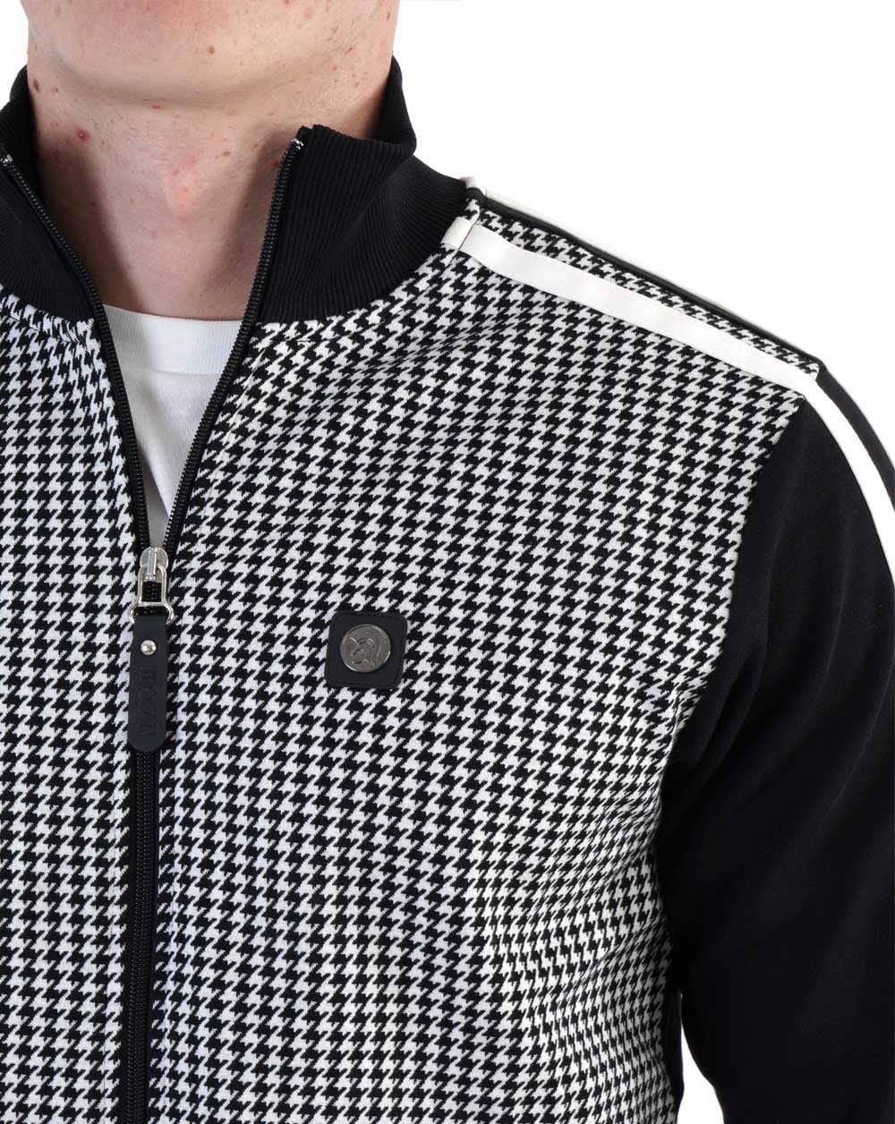 Trojan Mono Check Track Top Houndstooth
