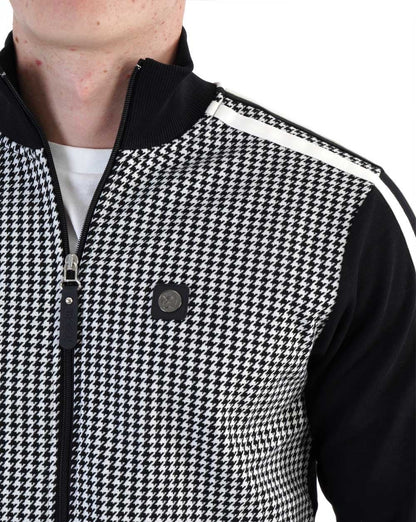Trojan Mono Check Track Top Houndstooth