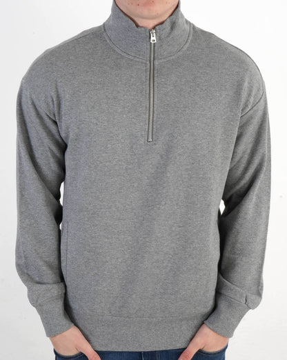 Benetton Quarter Zip Sweatshirt Grey