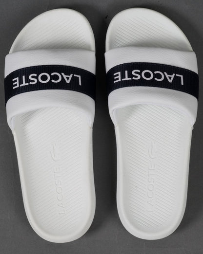Lacoste Footwear Croco Slide White/Navy