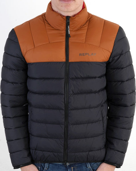 Replay Quilted Jacket Blackboard