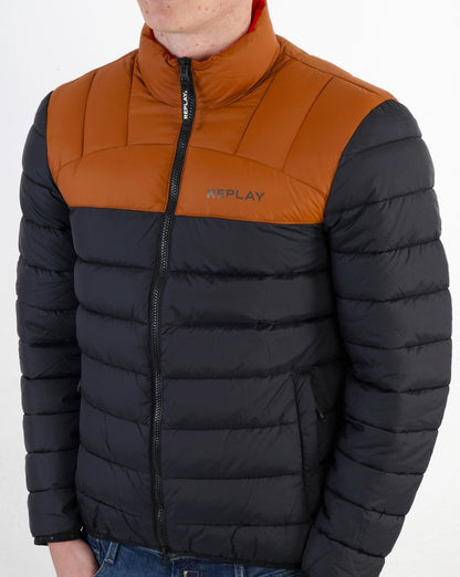 Replay Quilted Jacket Blackboard