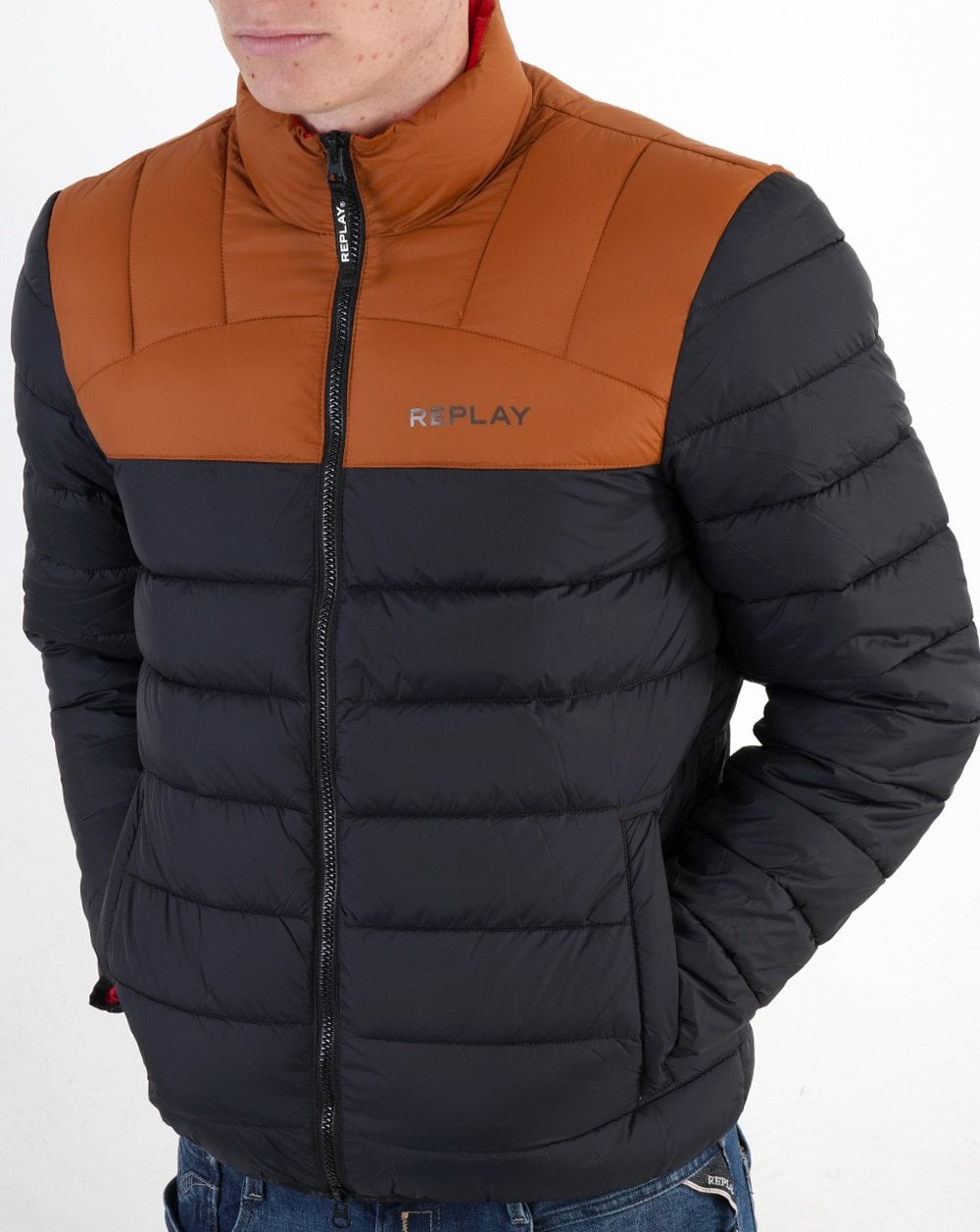 Replay Quilted Jacket Blackboard
