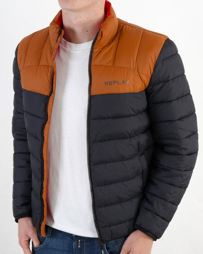 Replay Quilted Jacket Blackboard