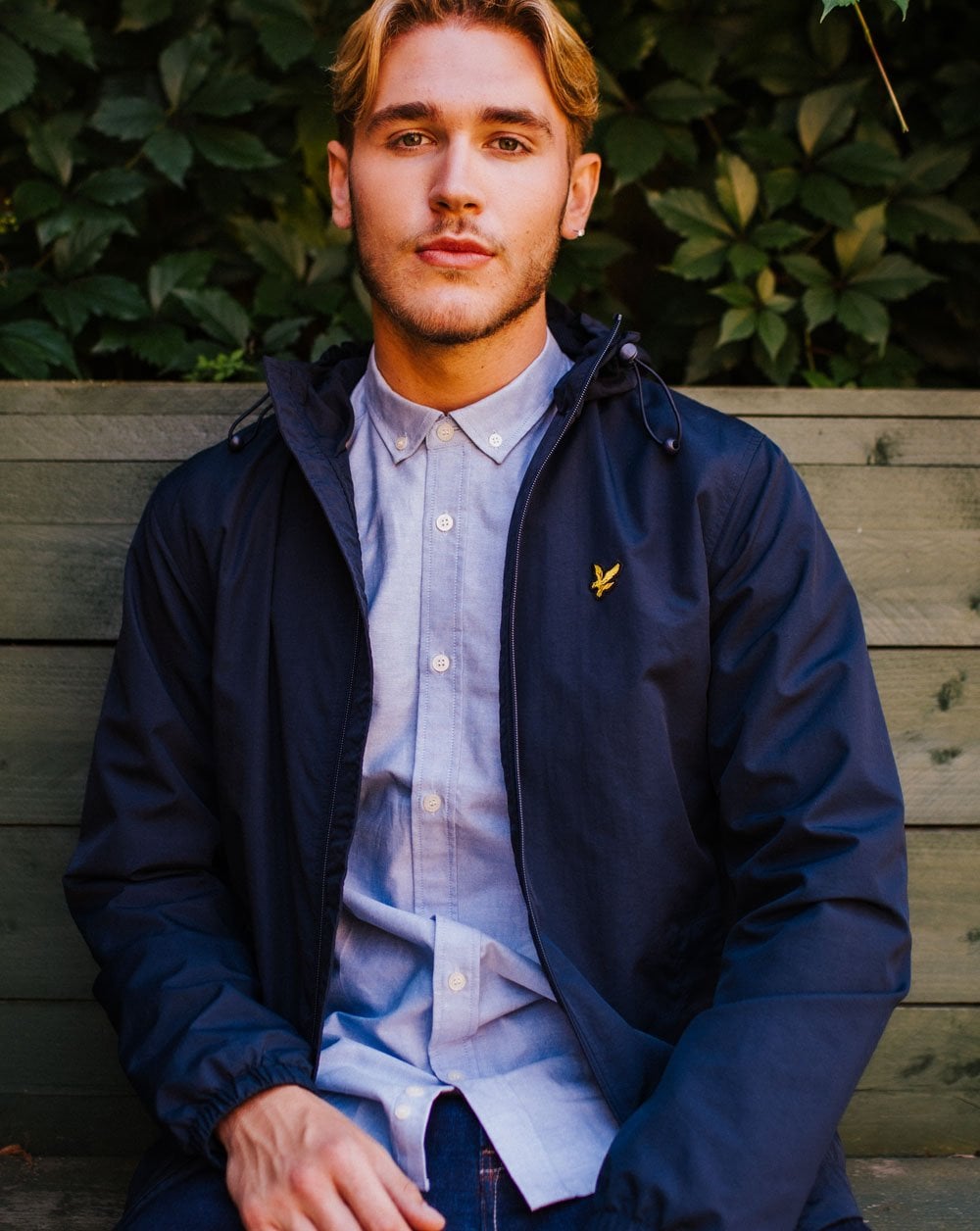 Lyle And Scott Zip Through Hooded Jacket Navy