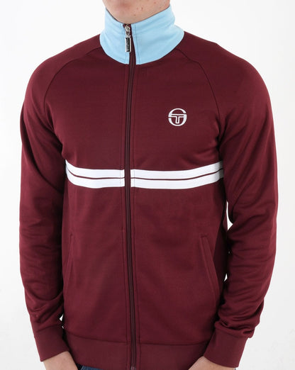 Sergio Tacchini Dallas Track Top Claret/Sky