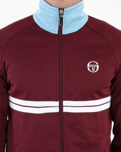 Sergio Tacchini Dallas Track Top Claret/Sky