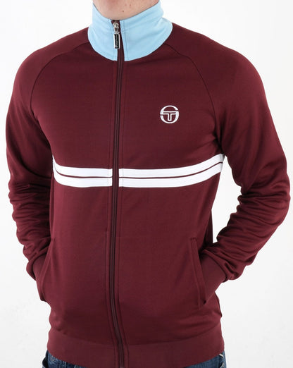 Sergio Tacchini Dallas Track Top Claret/Sky