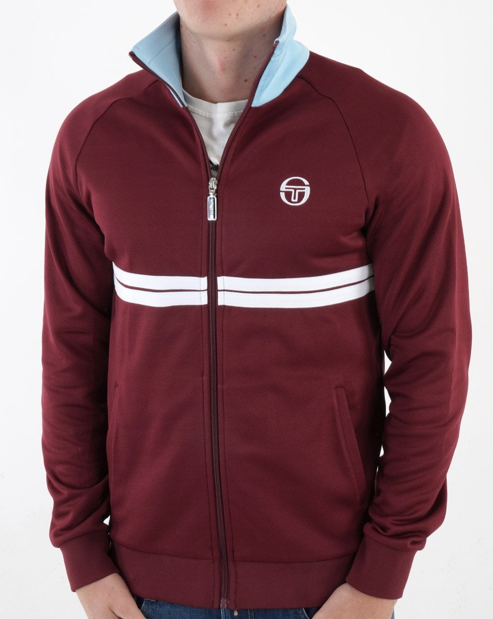 Sergio Tacchini Dallas Track Top Claret/Sky