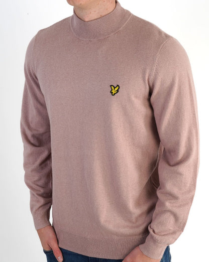 Lyle & Scott Turtle Neck Knit Mauve Dusk