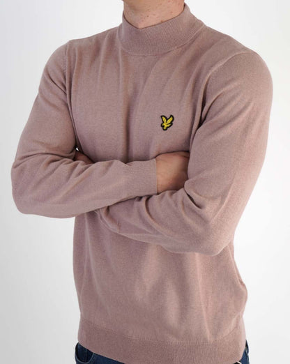 Lyle & Scott Turtle Neck Knit Mauve Dusk