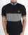 Trojan Chequerboard Panel Zip Polo Black