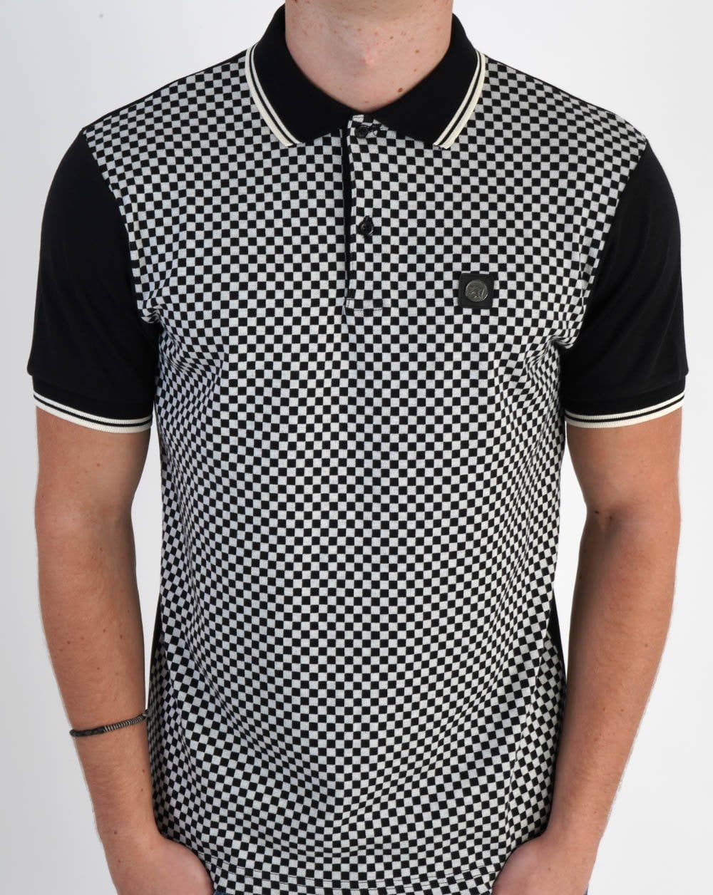 Trojan Mono Check Polo Chequerboard