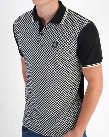 Trojan Mono Check Polo Chequerboard