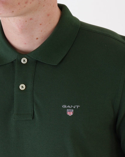 Gant Original Pique L/S Rugger Polo Shirt Green