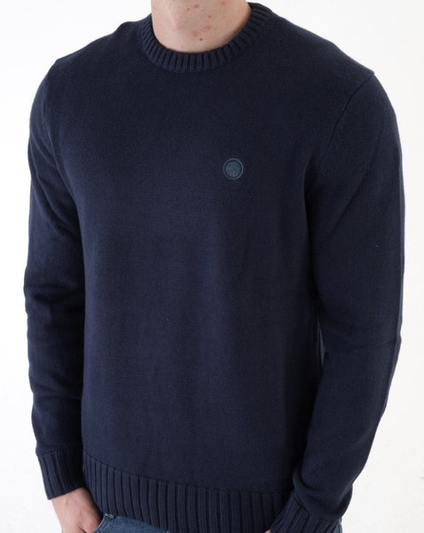 Pretty Green Standards Knitted Jumper Navy