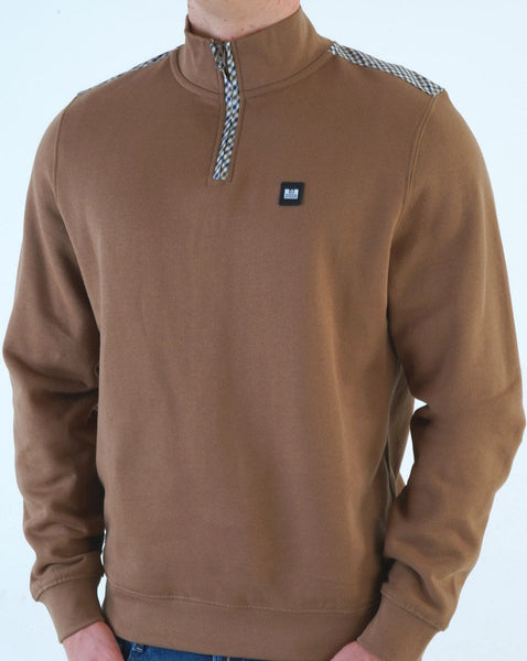 Weekend Offender Miyako 1/4 Zip Sweater Caramel
