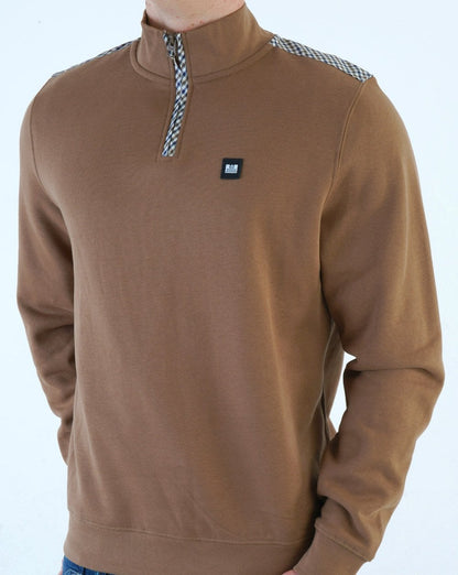 Weekend Offender Miyako 1/4 Zip Sweater Caramel