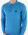 Gabicci Vintage Francesco LS Knitted Polo Shirt Blue