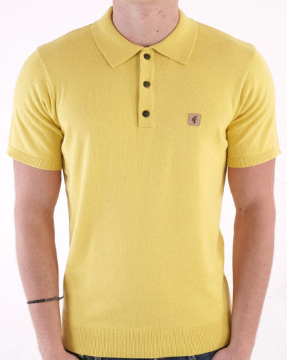 Gabicci Vintage Jackson Knitted Polo Citron