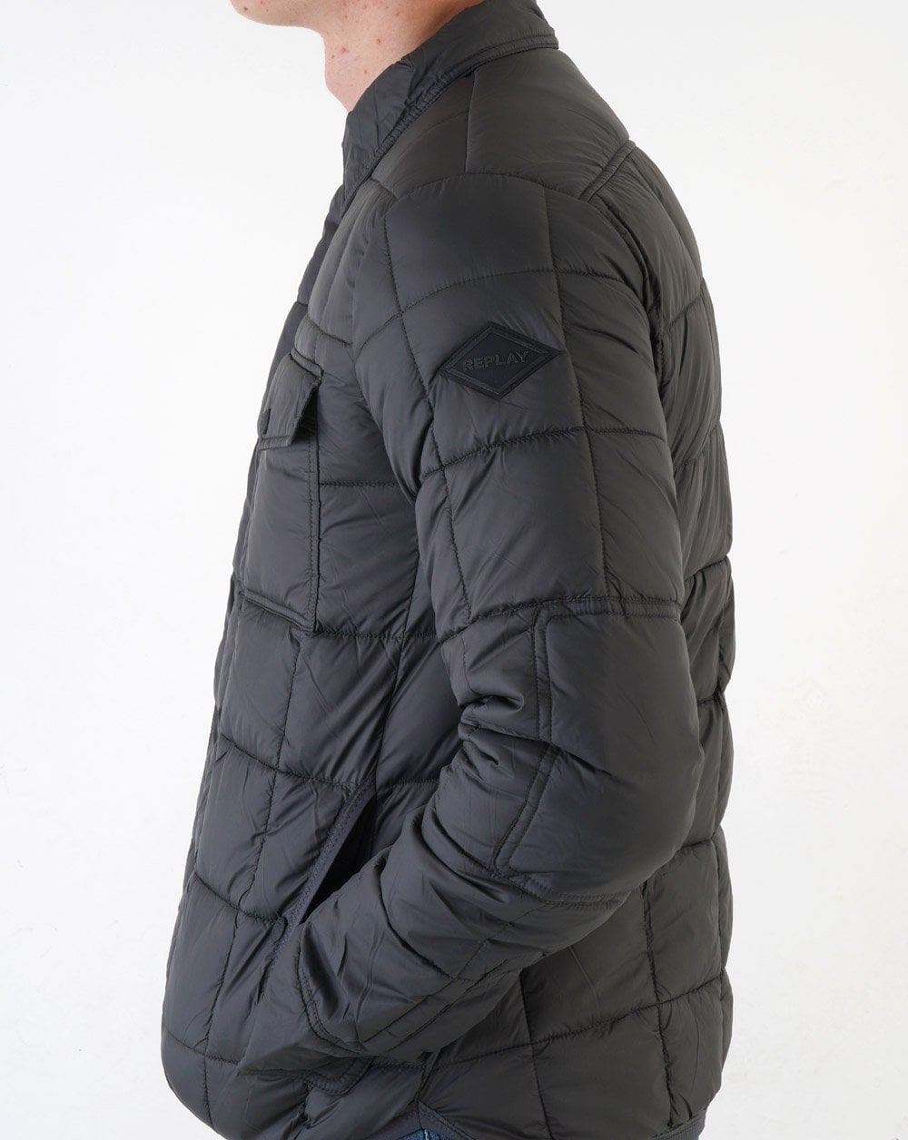 Replay Quilted Jacket Titanium