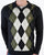 Gabicci Vintage Diamond Knit Polo Black Olive