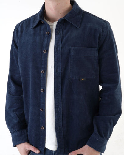 Ben Sherman Corduroy Shirt Dark Blue