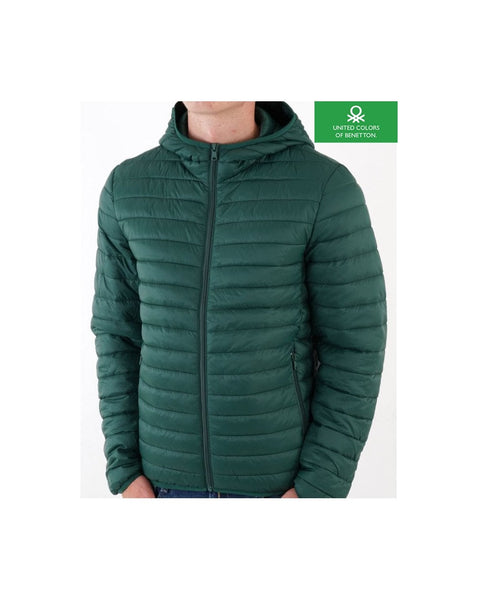 Benetton Lightweight Puffer Jacket Dark Green