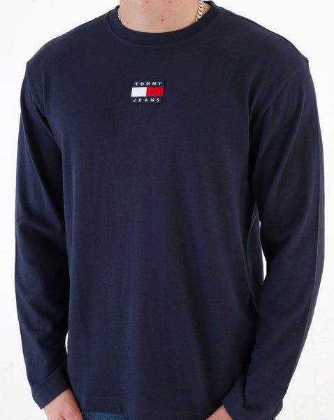 Tommy Jeans Badge Long Sleeve T-shirt Navy