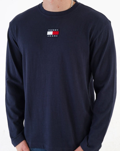 Tommy Jeans Badge Long Sleeve T-shirt Navy