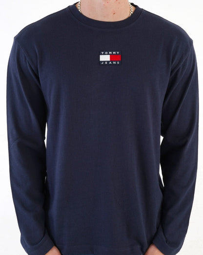 Tommy Jeans Badge Long Sleeve T-shirt Navy