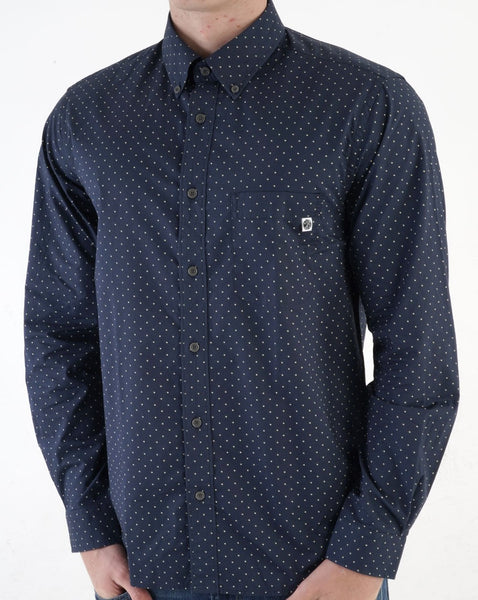 Pretty Green Dot Shirt Navy