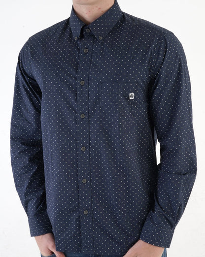 Pretty Green Dot Shirt Navy