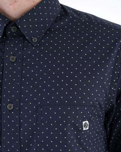 Pretty Green Dot Shirt Navy