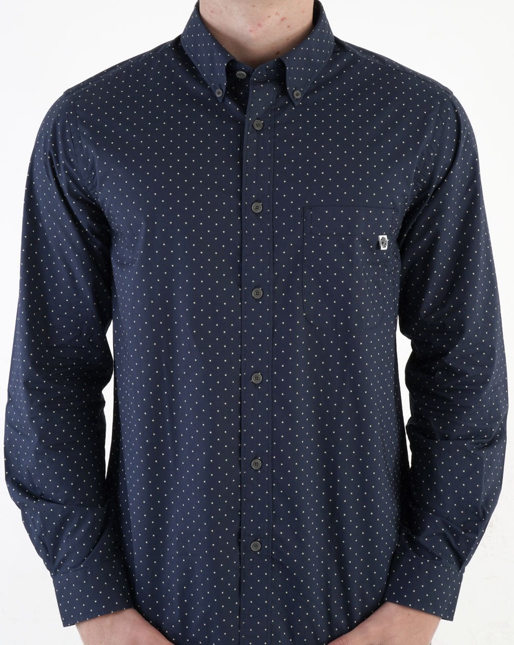 Pretty Green Dot Shirt Navy