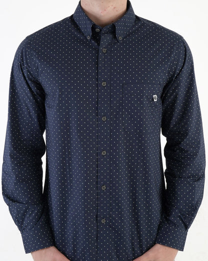 Pretty Green Dot Shirt Navy