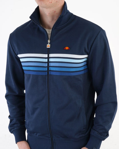 Ellesse Faded Multi Stripe Track Top Navy