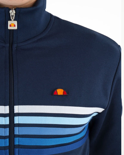 Ellesse Faded Multi Stripe Track Top Navy